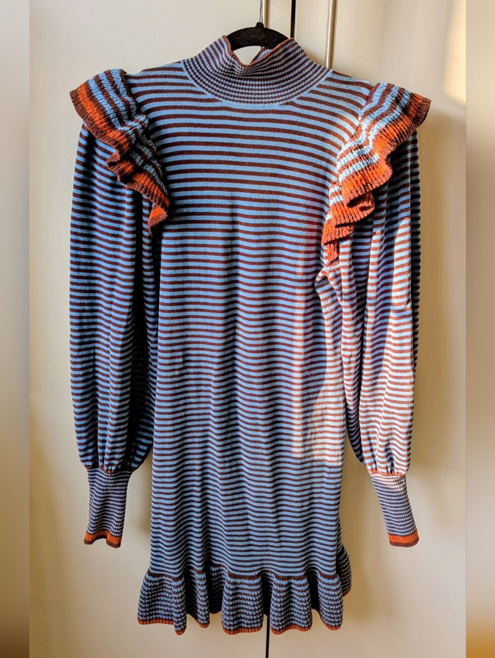Ulla Johnson Ruffle Velvet Knit Dress